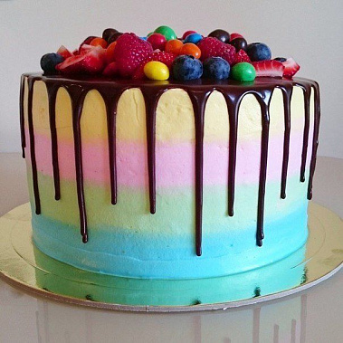 Торт с глазурью "Радуга" купить - чебаркуль.сладкоежкин.рф